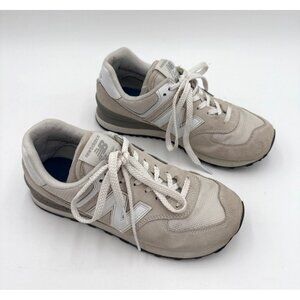 New Balance Women's 574 Classic Core Beige Suede & Mesh Sneakers 8B Outdoors